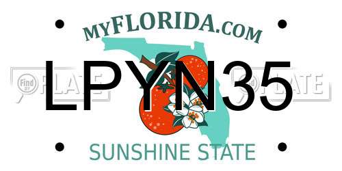 LPYN35 Florida License Plate