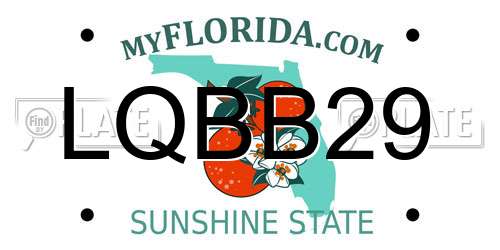 LQBB29 Florida License Plate