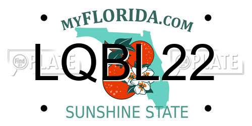 LQBL22 Florida License Plate