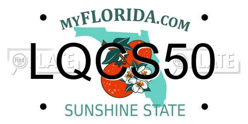 LQCS50 Florida License Plate