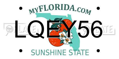 LQEY56 Florida License Plate
