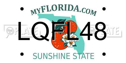 LQFL48 Florida License Plate
