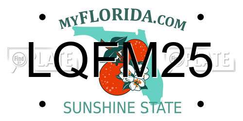 LQFM25 Florida License Plate