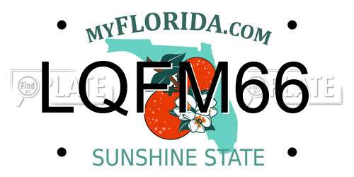 LQFM66 Florida License Plate