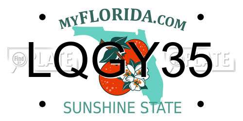 LQGY35 Florida License Plate