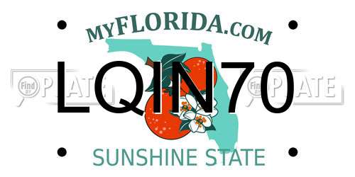 LQIN70 Florida License Plate