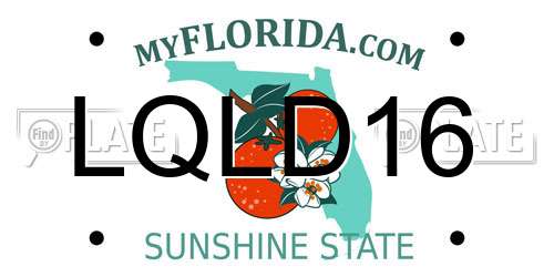 LQLD16 Florida License Plate