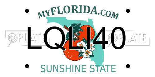 LQLI40 Florida License Plate