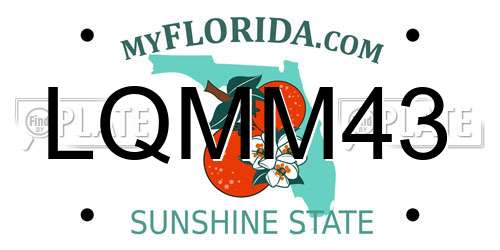 LQMM43 Florida License Plate