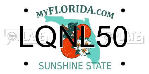 LQNL50 Florida License Plate