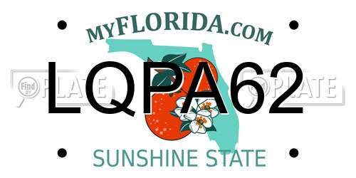 LQPA62 Florida License Plate
