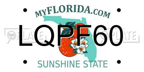LQPF60 Florida License Plate