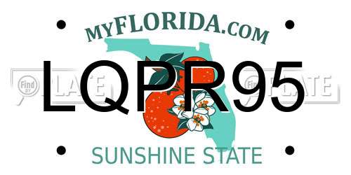LQPR95 Florida License Plate