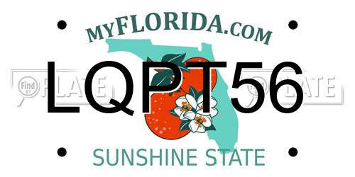 LQPT56 Florida License Plate