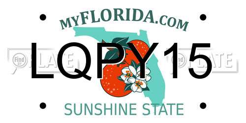 LQPY15 Florida License Plate