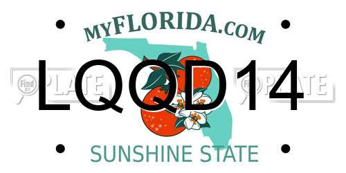 LQQD14 Florida License Plate