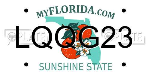 LQQG23 Florida License Plate