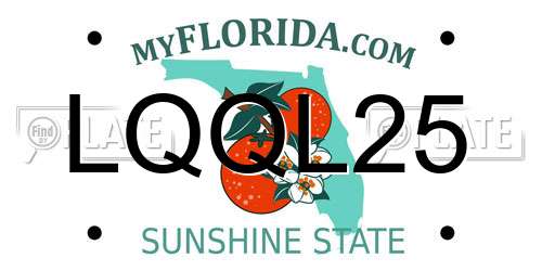 LQQL25 Florida License Plate