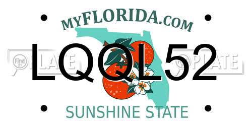 LQQL52 Florida License Plate