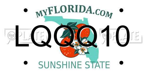 LQQQ10 Florida License Plate