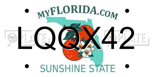 LQQX42 Florida License Plate