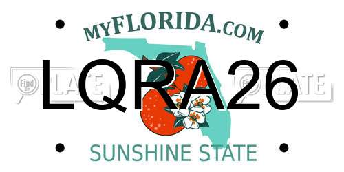 LQRA26 Florida License Plate
