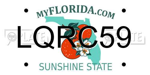 LQRC59 Florida License Plate