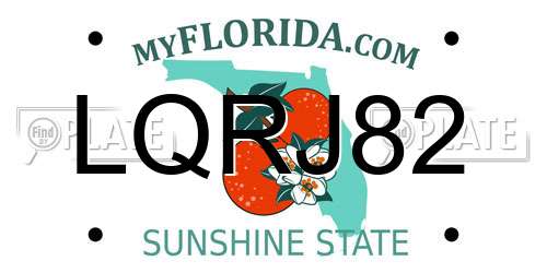 LQRJ82 Florida License Plate