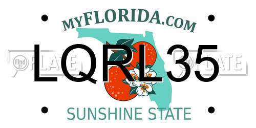LQRL35 Florida License Plate
