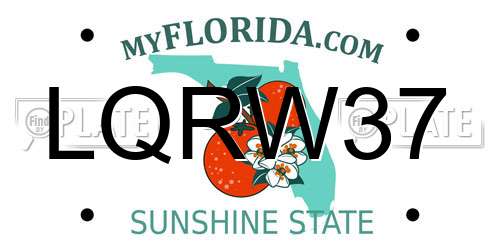 LQRW37 Florida License Plate