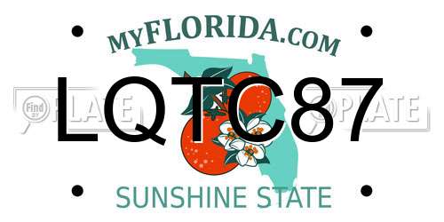 LQTC87 Florida License Plate