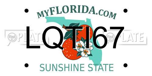 LQTI67 Florida License Plate