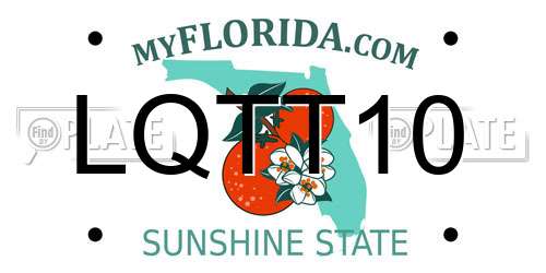 LQTT10 Florida License Plate