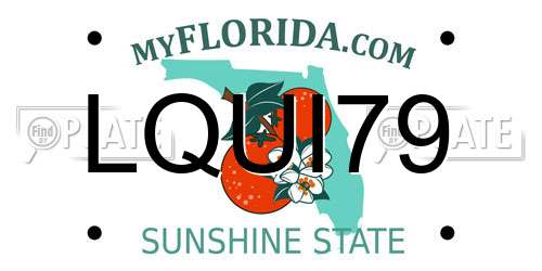LQUI79 Florida License Plate