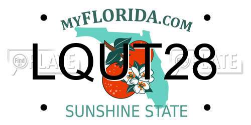 LQUT28 Florida License Plate