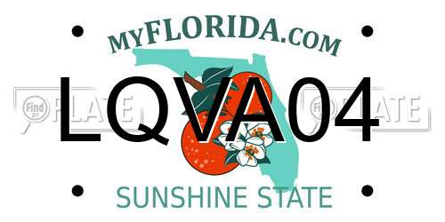 LQVA04 Florida License Plate