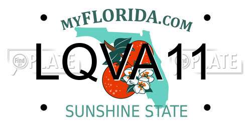 LQVA11 Florida License Plate