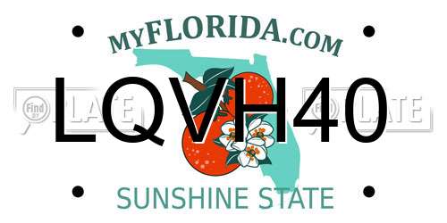 LQVH40 Florida License Plate
