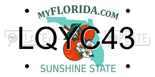 LQYC43 Florida License Plate