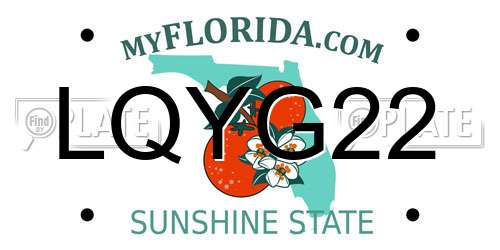 LQYG22 Florida License Plate