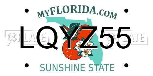 LQYZ55 Florida License Plate
