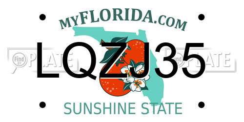 LQZJ35 Florida License Plate