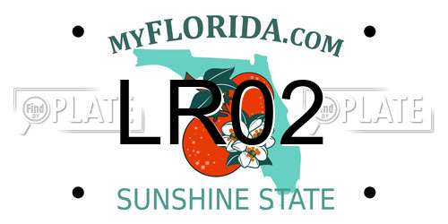LR02 Florida License Plate