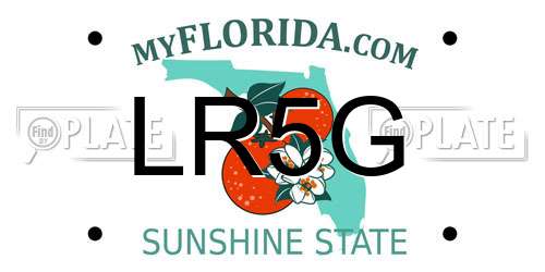 LR5G Florida License Plate