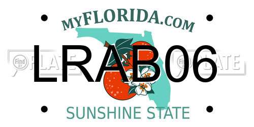 LRAB06 Florida License Plate