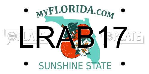 LRAB17 Florida License Plate