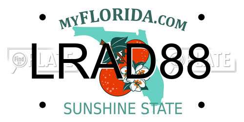 LRAD88 Florida License Plate