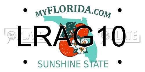 LRAG10 Florida License Plate