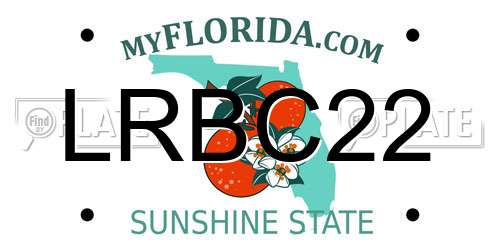 LRBC22 Florida License Plate