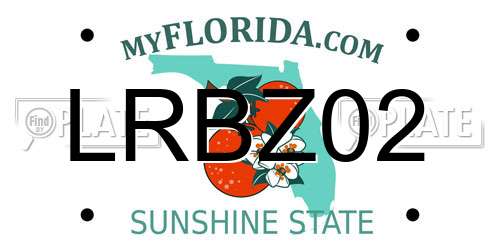 LRBZ02 Florida License Plate